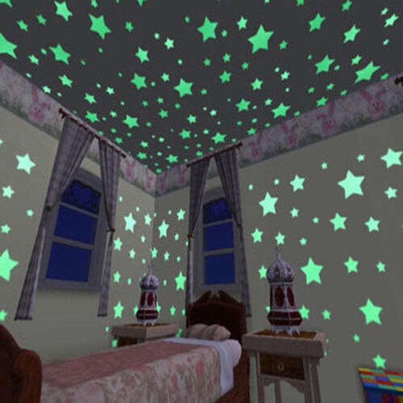FRETOD Etoiles Phosphorescentes Etoile Fluorescente Lune Adhésifs Muraux -  300 Pièces Fluorescents pour réaliser Un Ciel étoilé : : Bébé et  Puériculture