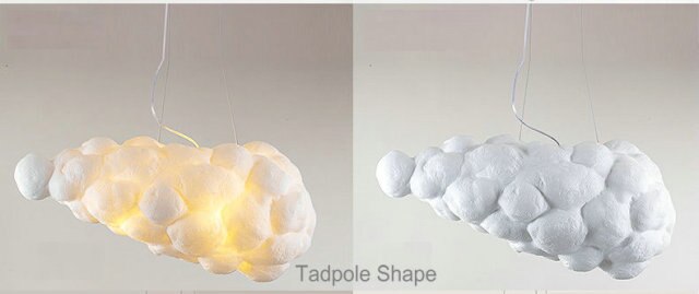 Lampe suspendue en forme de nuage