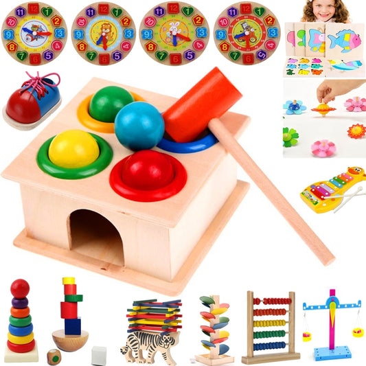 Lot de jouets en bois