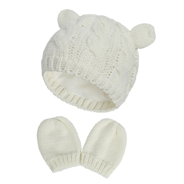 Bonnet et moufles pour bébé (2 pièces)