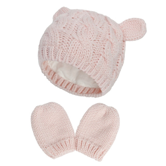 Bonnet et moufles pour bébé (2 pièces)